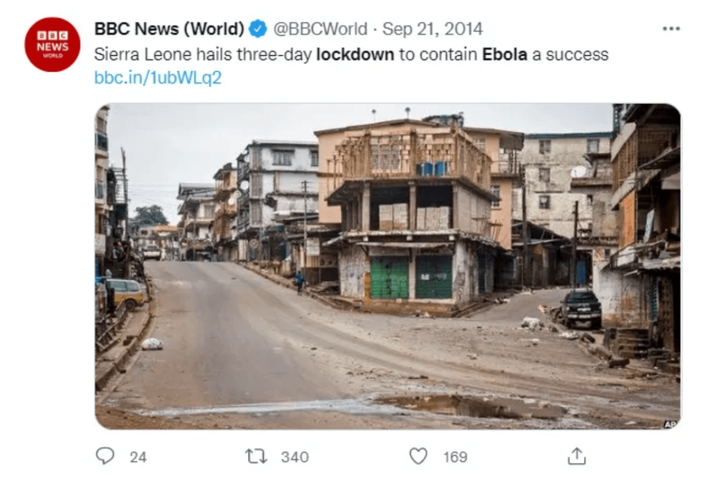 bloqueo del ébola de la bbc