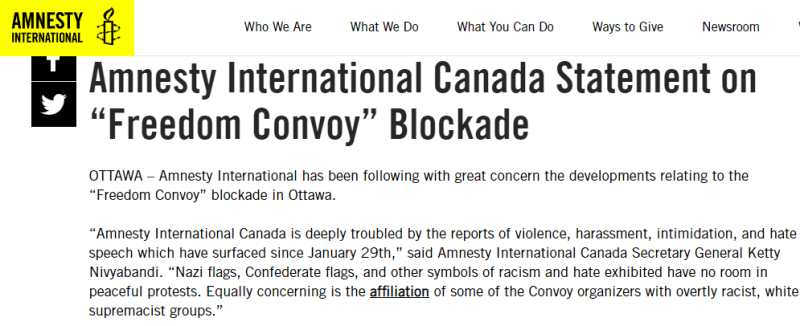 Amnesty International contro il convoglio
