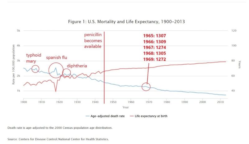 Úmrtnost a očekávaná délka života v USA
