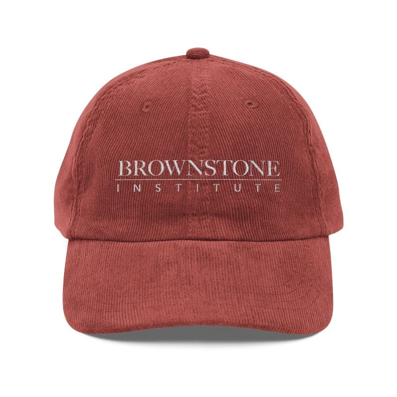 Embroidered Vintage Corduroy Baseball Cap - Brownstone Institute