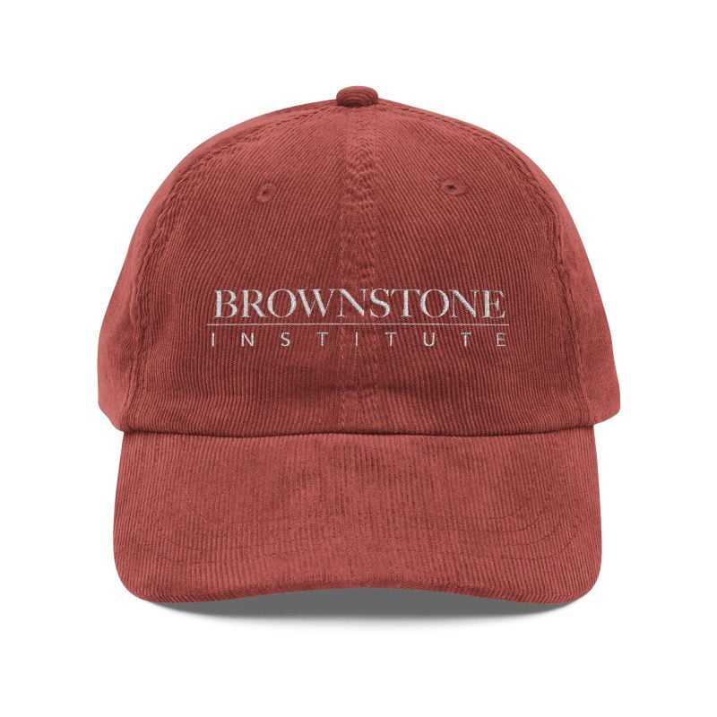 Embroidered Vintage Corduroy Baseball Cap - Brownstone Institute